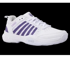 K-Swiss COURT EXPRESS 2 balti/violetinės miglos/neoninės levandos spalvos laisvalaikio bateliai (94428-151-M)