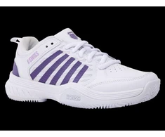 K-swiss COURT EXPRESS 2 CLAY Baltas/PURPLE HAZE/NEON LAVENDER-M sportiniai bateliai (94429-151-M)