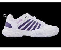 K-swiss COURT EXPRESS 2 CLAY Baltas/PURPLE HAZE/NEON LAVENDER-M sportiniai bateliai (94429-151-M)