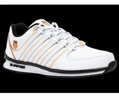 K-swiss RINZLER balti/oranžinės aguonų spalvos/juodi kedai (01235-185-M)