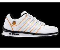 K-swiss RINZLER balti/oranžinės aguonų spalvos/juodi kedai (01235-185-M)