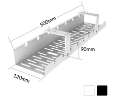 Kabelių laikiklis stalui Activejet, 500 × 120 × 90 mm, baltas