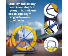 Kabelių pratraukimo strypas Extralink, 6 mm, 75 m, geltonas