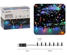 Kalėdinės LED girliandos, 300 LED, daugiaspalvės, 15 m