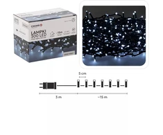 Kalėdinės LED girliandos , 300 LED, šaltai balta šviesa, 15 m