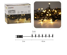 Kalėdinės LED girliandos, 300 LED, šiltai balta šviesa, 15 m