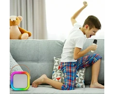 Karaoke kolonėlė su mikrofonais (Bluetooth, LED apšvietimas)