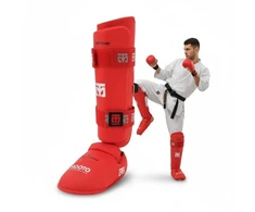 Karate WKF RAUDONOS blauzdų ir pėdų apsaugos | MOOTO