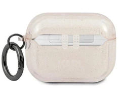 Karl Lagerfeld Blizgučių dėklas su Karl'o galvos motyvu AirPods Pro - Auksinis