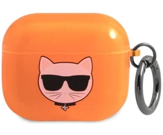 Karl Lagerfeld Choupette dėklas AirPods 3 - oranžinis