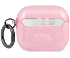 Karl Lagerfeld Choupette dėklas su blizgučiais AirPods 3 - Rožinis