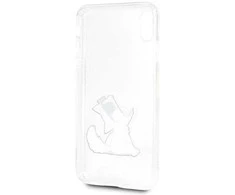 Karl Lagerfeld Choupette Fun skaidrus dėklas iPhone Xs Max