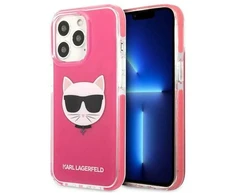 Karl Lagerfeld KLHCP13LTPECPI Apple iPhone 13 Pro / 13 6,1″ kietas dėklas fuschia Choupette Head