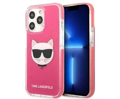 Karl Lagerfeld KLHCP13XTPECPI Apple iPhone 13 Pro Max 6,7″ kietas dėklas fuschia Choupette Head
