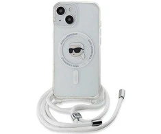 Karl Lagerfeld Crossbody IML Karl Head MagSafe dėklas iPhone 15 / 14 / 13 telefonams - skaidrus