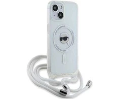 Karl Lagerfeld Crossbody IML Karl Head MagSafe dėklas iPhone 15 / 14 / 13 telefonams - skaidrus