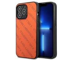 Karl Lagerfeld KLHCP13XPTLO Apple iPhone 13 Pro Max 6,7″ kietas dėklas oranžinis Perforated Allover