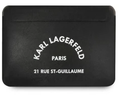 Karl Lagerfeld Dėklas kompiuteriui KLCS133RSGSFBK 13″ juodos spalvos Saffiano RSG