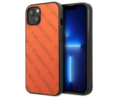 Karl Lagerfeld KLHCP13MPTLO Apple iPhone 13 / 14 / 15 6,1″ kietas dėklas oranžinis Perforated Allover