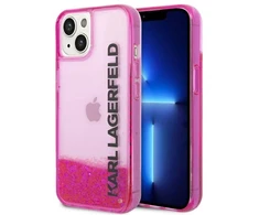 Karl Lagerfeld KLHCP14MLCKVF Apple iPhone 14Plus / 15 Plus 6,7″ rožinės spalvos kietas dėklas Liquid Glitter Elong