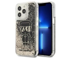 Apple iPhone 13 Pro Max Karl Lagerfeld dėklas Liquid Glitter Gatsby (KLHCP13XLGGKBK) juodos spalvos