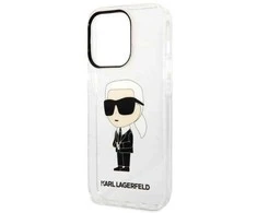 Karl Lagerfeld Ikonik Karl dėklas iPhone 14 Pro - skaidrus