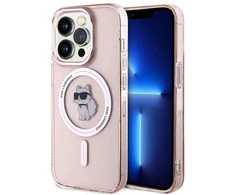 Karl Lagerfeld KLHMP14LHFCCNOP Apple iPhone 14 Pro 6.1″ rožinės spalvos kietas dėklas IML Choupette MagSafe