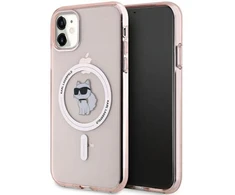 Karl Lagerfeld KLHMN61HFCCNOP Apple iPhone 11 / Xr 6.1″ rožinės spalvos kietas dėklas IML Choupette MagSafe