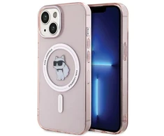 Karl Lagerfeld KLHMP15SHFCCNOP Apple iPhone 15/ 14 / 13 6.1″ rožinės spalvos kietas dėklas IML Choupette MagSafe