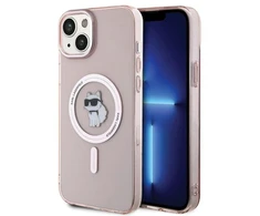 Karl Lagerfeld KLHMP15MHFCCNOP Apple iPhone 15 Plus / 14 Plus 6.7″ rožinės spalvos kietas dėklas IML Choupette MagSa