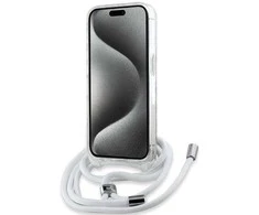 **Karl Lagerfeld IML Crossbody Monogram Karl &amp; Choupette Head MagSafe dėklas iPhone 15 Pro Max - Permatomas**