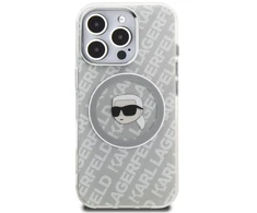 „Karl Lagerfeld IML“ „Karl Head“ logotipo „MagSafe“ dėklas, skirtas „iPhone 16 Pro Max“ – pilkas