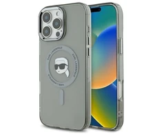 Karl Lagerfeld KLHMP16LHLSKIK Apple iPhone 16 Pro 6.3″ juodos spalvos kietas dėklas IML Metal Karl Head MagSafe