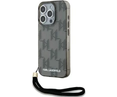 Karl Lagerfeld KLHCP15XHKDPNSK Apple iPhone 15 Pro Max 6.7″ juodos spalvos kietas dėklas IML Mono KL Pattern & Cor