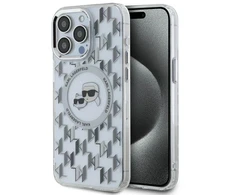 Dėklas Karl Lagerfeld KLHMP15LHMCKMHT Apple iPhone 15 Pro 6.1 skaidrus IML Monogram Karl&amp;Choupet