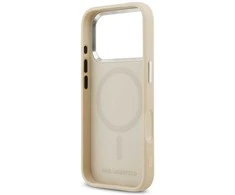 Karl Lagerfeld Karl Pin MagSafe dėklas skirtas Apple iPhone 17 Pro rusvai gelsvas