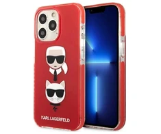 Karl Lagerfeld KLHCP13LTPE2TR Apple iPhone 13 Pro / 13 6,1″ kietas dėklas red Karl&amp;Choupette Head