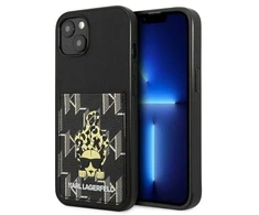 Karl Lagerfeld KLHCP13MCANCNK Apple iPhone 13/ 14 / 15 6,1″ kietas dėklas juodos spalvos Karlimals Cardslot