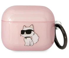 Karl Lagerfeld KLA3HNCHTCP Airpods 3 dėklas rožinės spalvos Ikonik Choupette