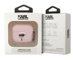 Dėklas Karl Lagerfeld KLA3RUNIKP AirPods 3 dangtelis rožinis/rožinis Silikoninis Karl Head 3D