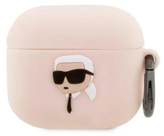Karl Lagerfeld KLA3RUNIKP AirPods 3 dėklas rožinis/rožinis Silikonas Karl Head 3D