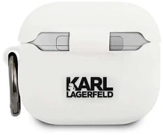 Dėklas Karl Lagerfeld KLACA3SILCHWH AirPods 3 dangtelis baltas Silikono chalatas