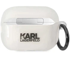 Karl Lagerfeld KLAP2HNIKTCT Airpods Pro 2 dėklas, permatomas, Ikonik Karl Lagerfeld