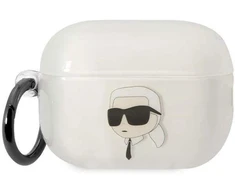 Karl Lagerfeld KLAP2HNIKTCT Airpods Pro 2 (2022/2023) dėklas skaidrus Ikonik Karl Lagerfeld