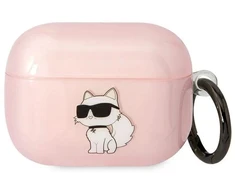 Karl Lagerfeld KLAPHNCHTCP Airpods Pro dėklas rožinis/rožinis Ikonik Choupette