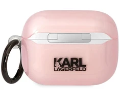 Karl Lagerfeld KLAPHNCHTCP Airpods Pro dėklas rožinis/rožinis Ikonik Choupette