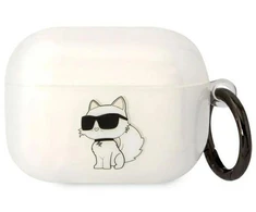 Karl Lagerfeld KLAPHNCHTCT Skaidrus dėklas Airpods Pro Ikonik Choupette