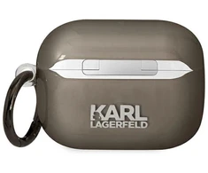Karl Lagerfeld KLAPHNIKTCK AirPods Pro dėklas juodas/juodas Karlo galva
