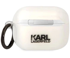 Karl Lagerfeld KLAPHNIKTCT skaidrus dėklas AirPods Pro su Karl'o galva