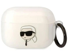 Karl Lagerfeld KLAPHNIKTCT skaidrus dėklas AirPods Pro su Karl'o galva